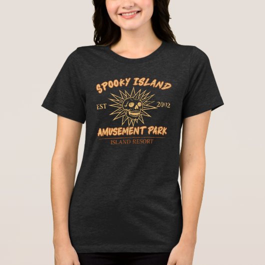 Spooky island - summer halloween Tri-Blend shirt (Voorkant)