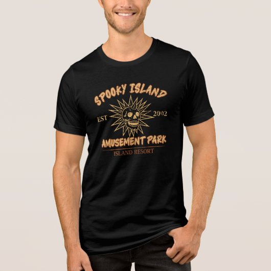 Spooky island - summer halloween Tri-Blend shirt (Voorkant)