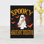 Spooky Istant Directeur Ghost Grappige Halloween S Kaart (Gele Bloem)