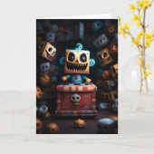 Spooky Jack-in-a-Box Halloween Kaart (Gele Bloem)