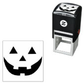 Spooky Jack o lantaarn pompoen gezicht leuk Hallow Zelfinktende Stempel (In situ)
