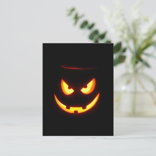 Spooky Jack O Lantern Briefkaart (Staand voorkant)