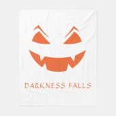Spooky Jack O Lantern Darkness Herfsten Halloween Fleece Deken (Voorkant)