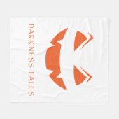 Spooky Jack O Lantern Darkness Herfsten Halloween Fleece Deken (Voorkant (Horizontaal))