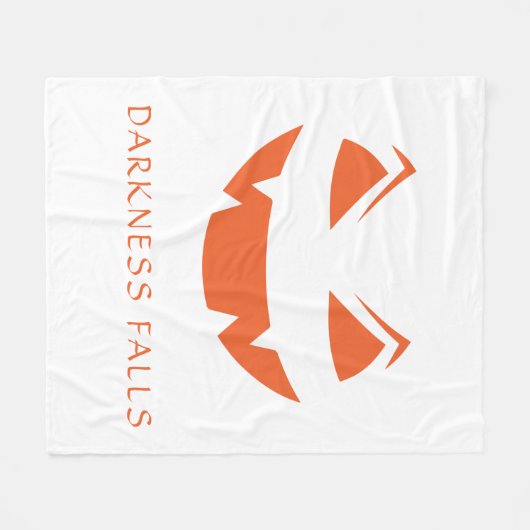 Spooky Jack O Lantern Darkness Herfsten Halloween Fleece Deken (Voorkant (Horizontaal))