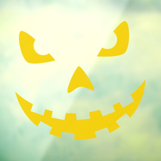 Spooky Jack-o-lantern Face Raamsticker (Vel 3)