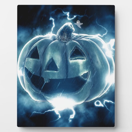 Spooky Jack-o-Lantern Fotoplaat (Voorkant)