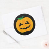 Spooky Jack-O'-Lantern Halloween Design Ronde Sticker (Envelop)