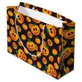 Spooky Jack-O-Lantern Halloween Gift Bag Groot Cadeauzakje (Achterkant Gekanteld)
