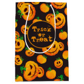 Spooky Jack-O-Lantern Halloween Gift Bag Medium Cadeauzakje (Voorkant)