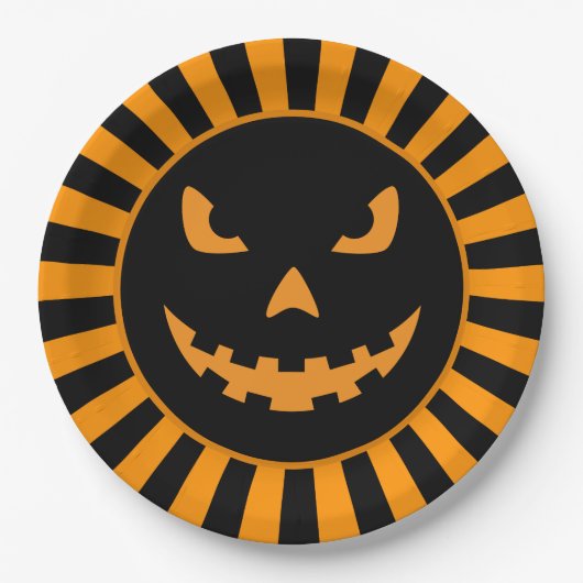 Spooky Jack-O'-Lantern Halloween Paper Bord (Voorkant)
