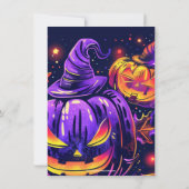 Spooky Jack-O-Lantern Halloween Party Kaart (Achterkant)