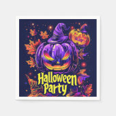 Spooky Jack-O-Lantern Halloween Party Servet (Voorkant)