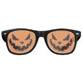 Spooky Jack O Lantern Halloween Retro Zonnebril (Voorkant)