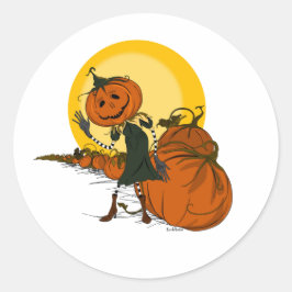 Spooky Jack o Lantern  Halloween Sticker