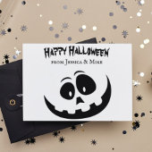 Spooky Jack O' Lantern Happy Halloween uit+ namen Rubberstempel