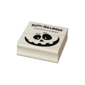 Spooky Jack O' Lantern Happy Halloween uit+ namen Rubberstempel (Stempel)