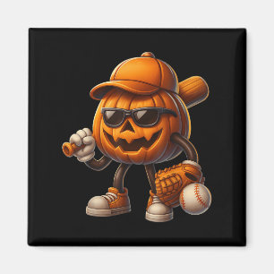 Spooky Jack O Lantern Honkbal Halloween Kostuums Magneet