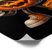 Spooky Jack O Lantern Honkbal Halloween Kostuums Poster (Hoek)