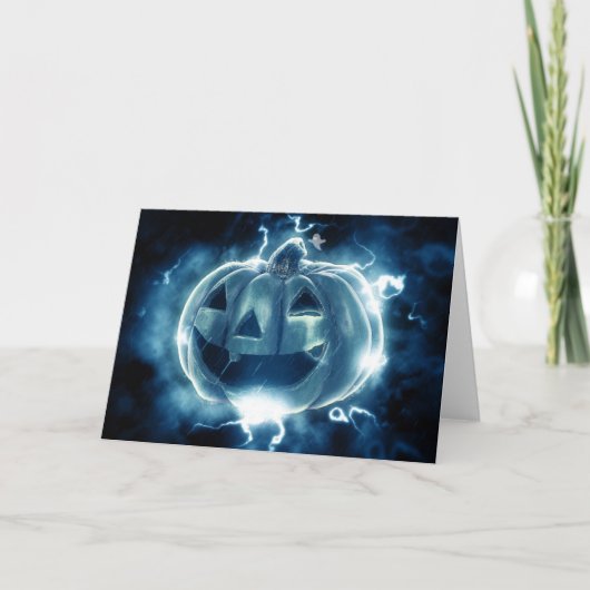 Spooky Jack-o-Lantern Kaart (Voorkant)