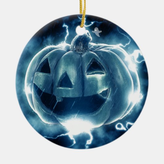Spooky Jack-o-Lantern Keramisch Ornament (Voorkant)