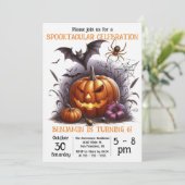 Spooky Jack o' Lantern Kind Verjaardag Halloween Kaart (Staand voorkant)