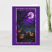 Spooky Jack-O-Lantern Ontmoeting Halloween Kaart (Voorkant)