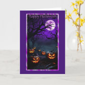 Spooky Jack-O-Lantern Ontmoeting Halloween Kaart (Gele Bloem)