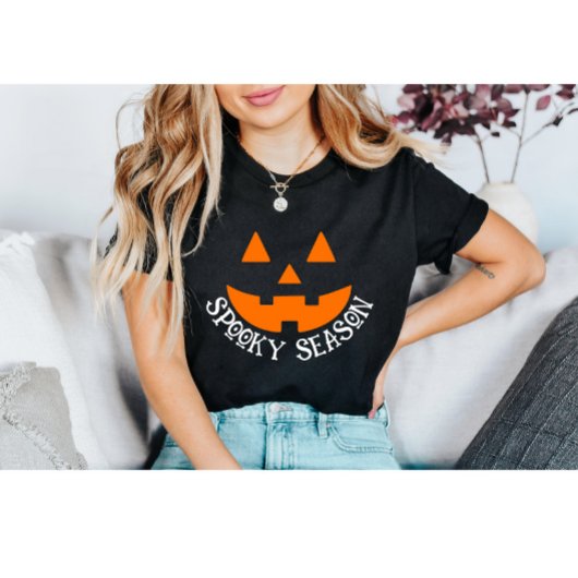 Spooky Jack O Lantern Pumpkin Face Halloween T-shirt