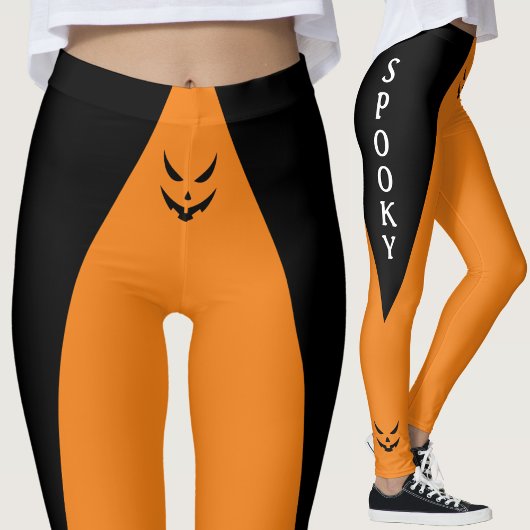 Spooky Jack O Lantern Pumpkin Oranje Halloween Leggings
