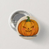 Spooky Jack O' Lantern Ronde Button 3,2 Cm (Voorkant /achterkant)