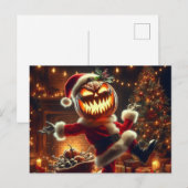 Spooky Jack-O-Lantern Santa Briefkaart (Voorkant / Achterkant)