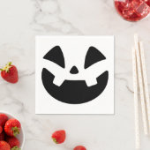 Spooky Jack-o'-Lantern Silhouette Halloween Mok Servet (Insitu)