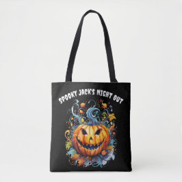 Spooky Jack-O-Lantern Tote Bag