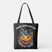 Spooky Jack-O-Lantern Tote Bag (Achterkant)
