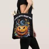 Spooky Jack-O-Lantern Tote Bag (Dichtbij)