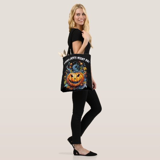 Spooky Jack-O-Lantern Tote Bag (Op model)