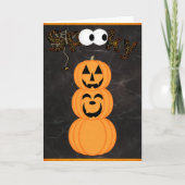 Spooky Jack-o-Lantern Tower Halloween Kaart (Voorkant)