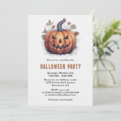 Spooky Jack-O-Lantern Vleermuizen Maan Halloween P Kaart (Staand voorkant)