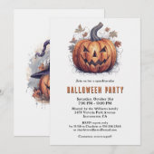 Spooky Jack-O-Lantern Vleermuizen Maan Halloween P Kaart (Voorkant / Achterkant)