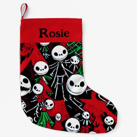 Spooky Jack O'Lantern Kerstmis Kleine Kerstsok (Voorkant)