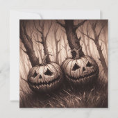 Spooky Jack O'Lanterns Halloween Horror Kaart (Voorkant)