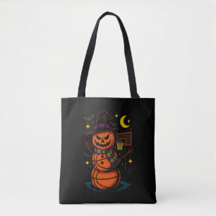 Spooky Jack van Lantern Basketball Player Coach Fa Tote Bag