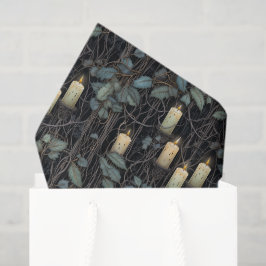 Spooky kaarsen en wijnstokken tissuepapier