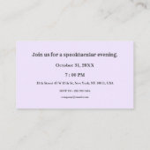 Spooky Kantoor Halloween Party Essentials Visitekaartje (Achterkant)