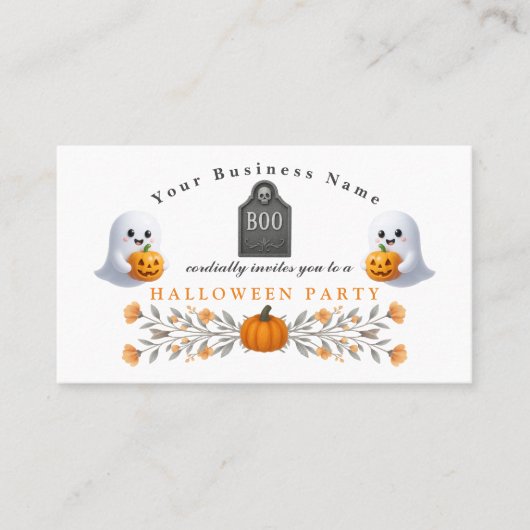 Spooky Kantoor Halloween Party Essentials Visitekaartje (Voorkant)