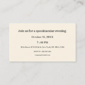 Spooky Kantoor Halloween Party Essentials Visitekaartje (Achterkant)