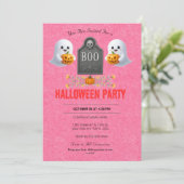 Spooky Kantoor Halloween Party Invitation Kaart (Staand voorkant)