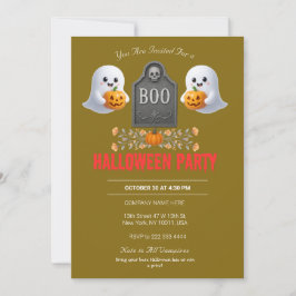 Spooky Kantoor Halloween Party Invitation Kaart