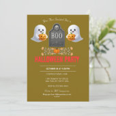 Spooky Kantoor Halloween Party Invitation Kaart (Staand voorkant)